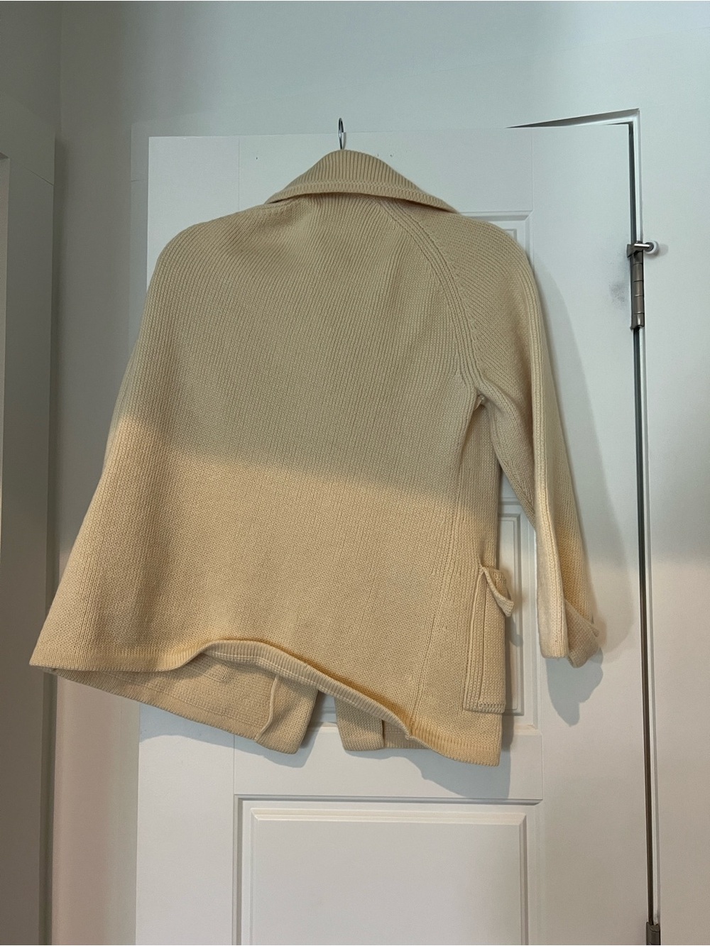 Cream Knit Button-Up Jacket - Picture 3 of 3